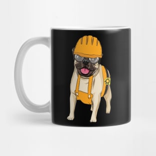 men construction worker architect dog Tshirt gift Mug